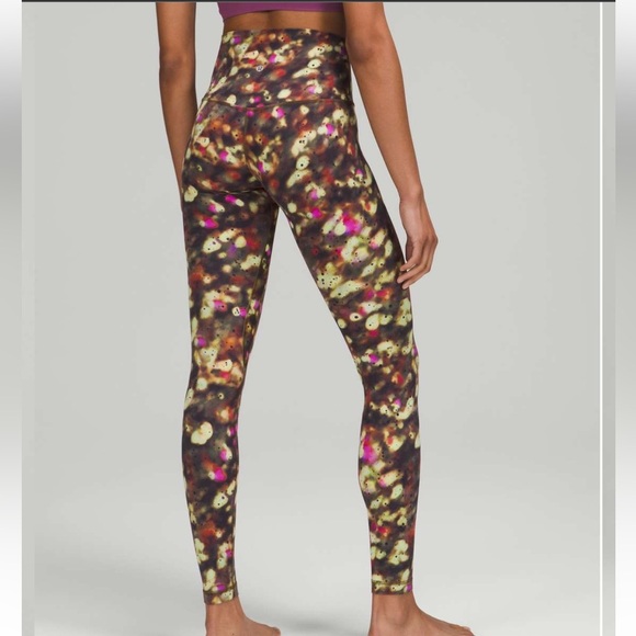 Lululemon Align High-Rise Pant 28"' Soft Focus Splatter Green Multi - Picture 1 of 5